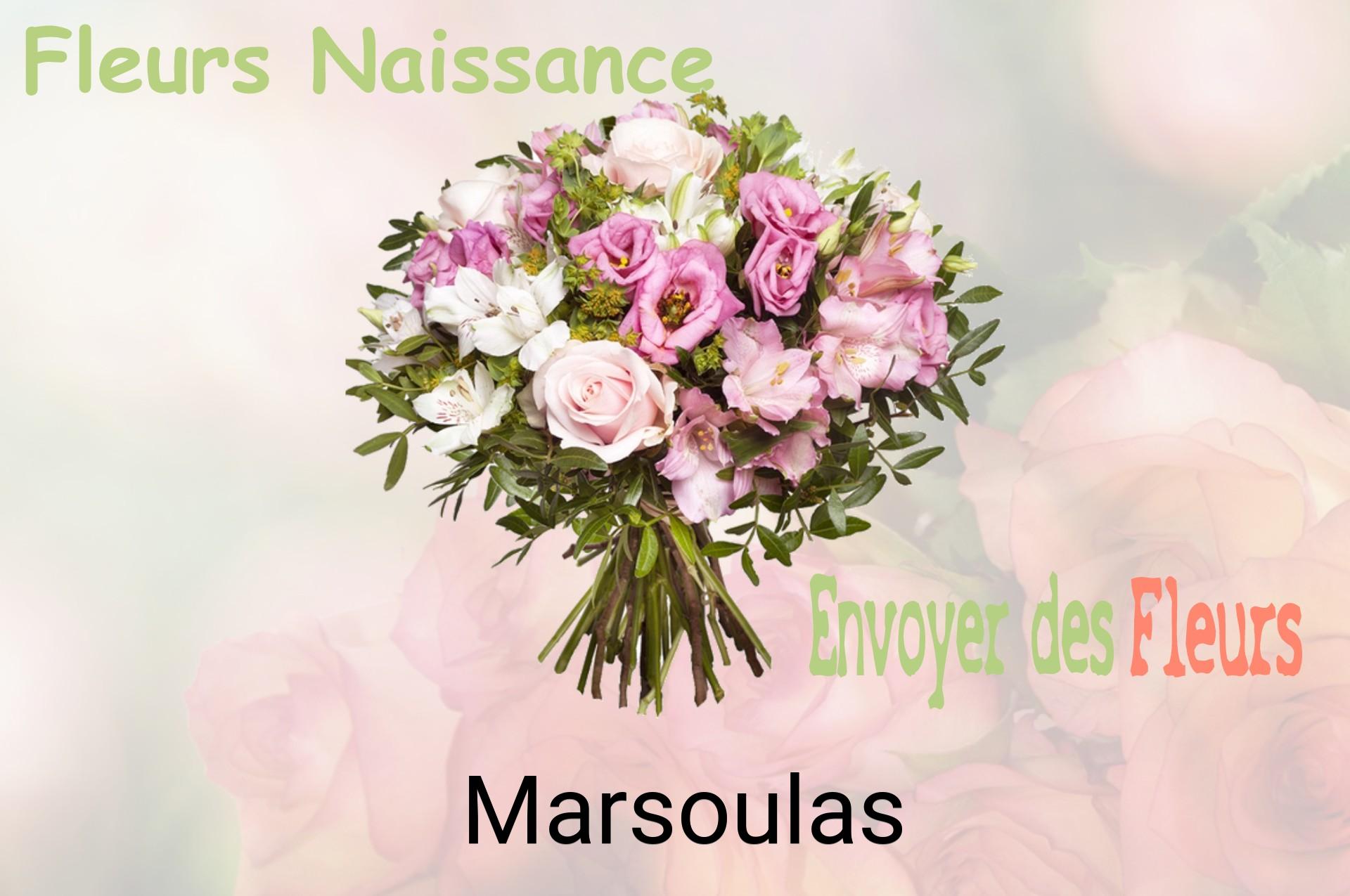 Bouquet de fleurs de naissance livré à Marsoulas