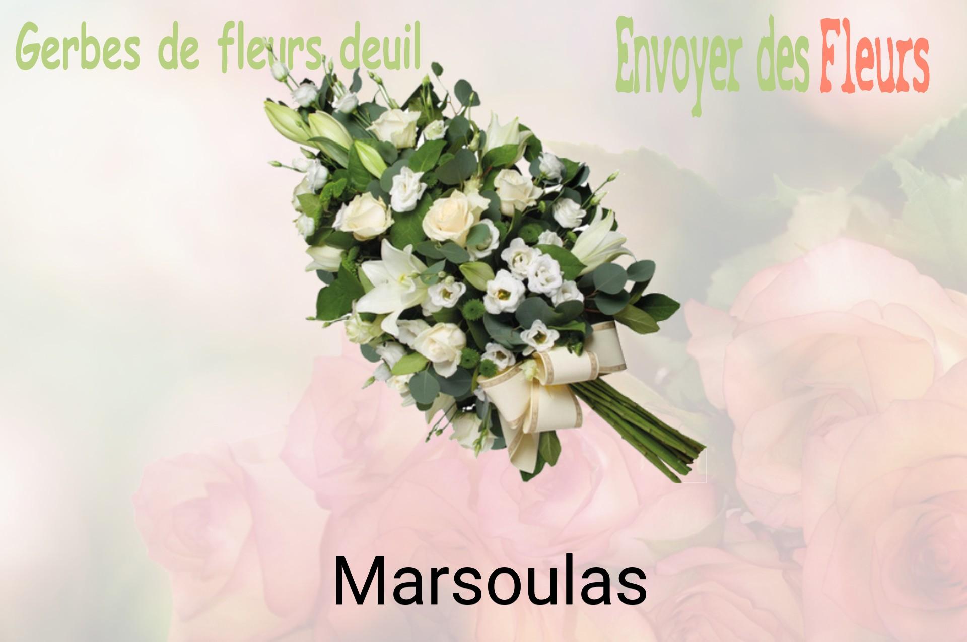 Gerbe de fleurs de deuil livrée à Marsoulas